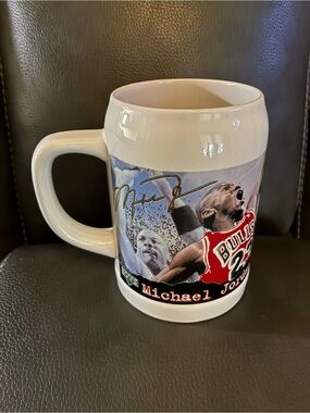 Vtg 1997 Michael Jordan #23 Chicago Bulls Commemorative Tankard Mug Upper Deck